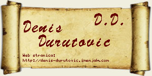 Denis Durutović vizit kartica